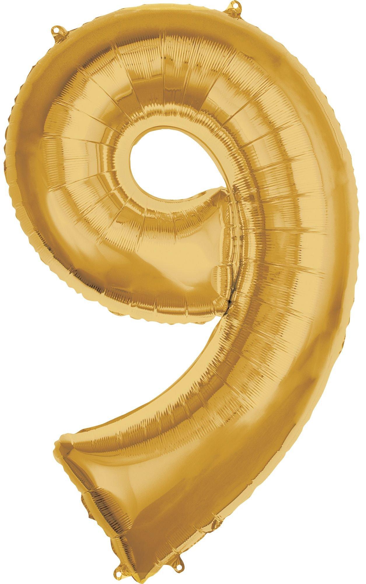 50in Gold Number Balloon 9